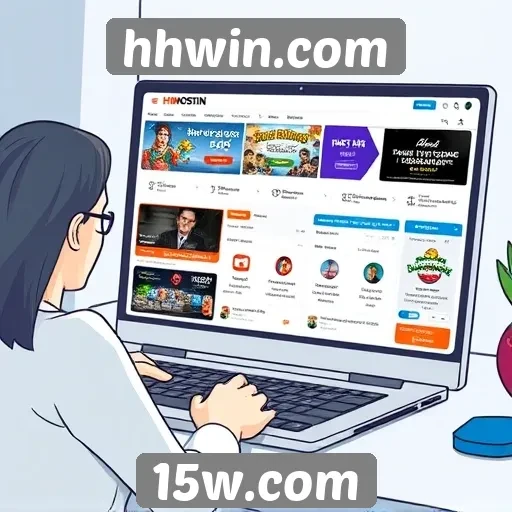 Experiência do usuário no site hhwin.com